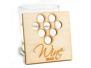 Promotional Engraved Chunky Plywood Coasters - Square (4mm)