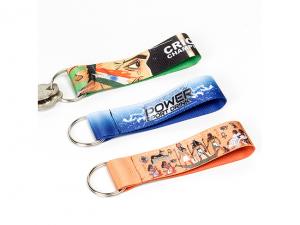 Promotional Full Colour Printed Webbing Strap Keyrings