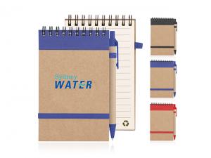 Promotional Eco Spiral Recycled Paper Notepad And Pen Sets (Small)