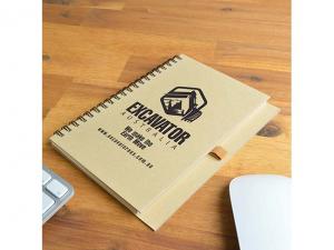 Promotional Unbleached Eco Spiral Cardboard Notebooks