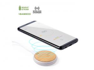 Promotional Wheat Straw & Bamboo Wireless Chargers