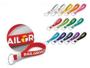 Silicone Strap Key Tags - Embossed