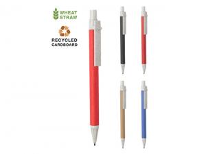 Promotional Colourful Cardboard Wheat Straw Pens