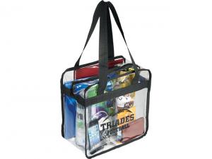 Clear Zippered Stadium Tote Bags