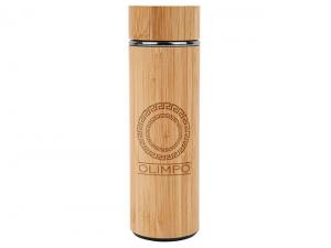 Promotional Sleek Bamboo Double Walled Drink Bottles (480ml)