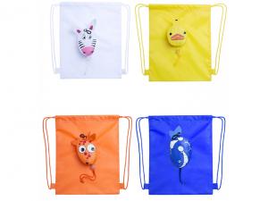 Promotional Foldable Animal Drawstring Backpacks