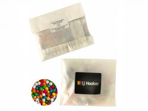 Promotional Eco Kraft Paper Bags Filled With Chewy Fruit (50g)