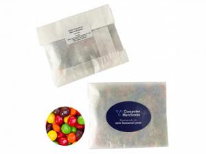 Promotional Eco Kraft Paper Bags Filled With Skittles (50g)