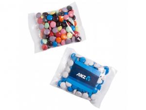 Promotional Corporate Coloured Chocolate Bean Bags (100g)