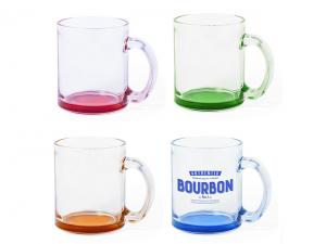 Promotional Colourful Glass Mugs (350ml)
