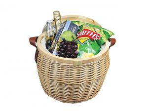 Promotional Trekk&trade; Wicker Cooler Baskets (Round)