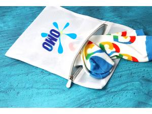 Promotional White Polyester Laundry Bags