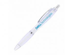 Promotional Frosted Plastic Ballpoint Pens - Blue Ink