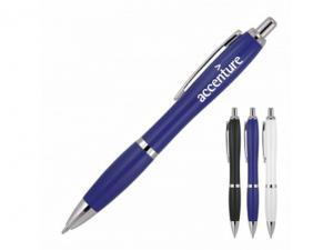 Promotional Patty Plastic Ballpoint Pens - Blue Ink