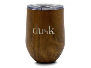 Promotional Double Walled Cups With Wooden Finish (350ml)