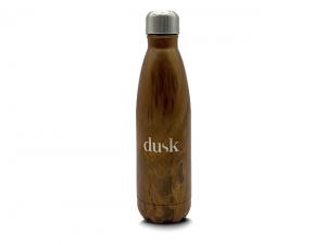 Promotional Double Walled Water Bottles With Wooden Finish (500ml)