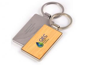 Promotional Bamboo Keyrings - Rectangle