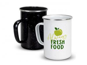 Promotional Large Enamel Stainless Steel Mugs (600ml)