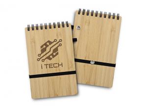Promotional Bamboo Spiral Recycled Notepads (A6)