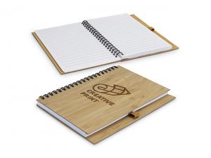 Promotional Brielle Bamboo Spiral Notebooks (A5)