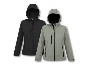 Promotional Womens Softshell Jackets With Hood (340gsm)