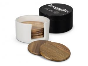 Promotional Round Wooden Coasters (Set of Six)