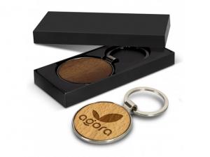 Round Timber Key Rings