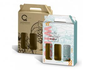 Promotional Triple Smart Wine Presentation Boxes with Carry Handle