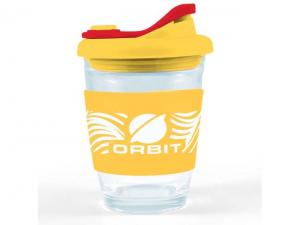 Promotional 320ml Glass Reusable Coffee Cups