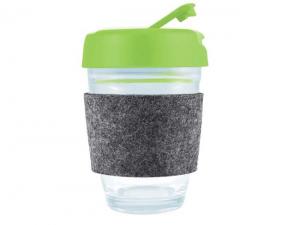 Promotional 320ml Glass Reusable Coffee Cups