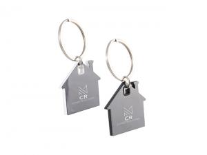 Promotional Stainless Steel House Keyrings