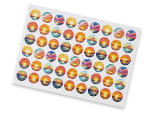 Promotional Sticker Sheets (26mm Circle) - Matte - A4 Sheet