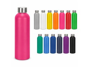 Recycled Aluminium Drink Bottles (600ml, Stainless Steel Lid, Satin Finish)