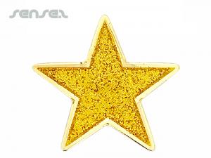 Promotional Glitter Metal Badges