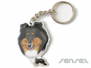 Promotional Full Colour Printed Metal Keyrings