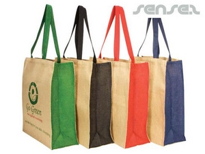 Promotional Colour Panel Jute Bags