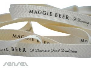 Promotional Simple Cotton And Cotton Herringbone Ribbon