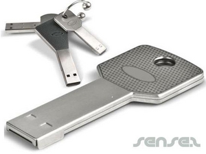 Promotional Slim Steel Key Shaped USB Sticks (4GB)