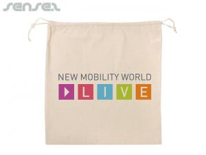 Promotional Eco Calico Drawstring Bags (140gsm)