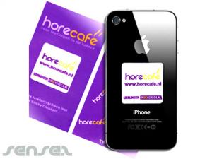 Promotional Microfiber Mobile Stickers (30x30mm) With Backing Card