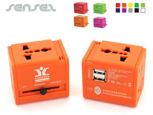 Promotional PMS Colour USB Travel Adapters