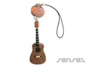 Promotional Wooden Guitar or Instruments Keyrings