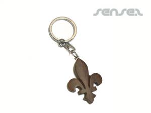 Promotional Wooden Logo Keyrings