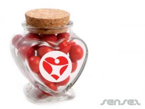 Promotional Heart Candy Jars (80g)