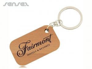 Promotional Bamboo Keychains