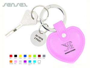 Promotional Leather Heart Keyrings
